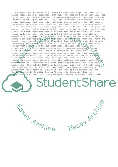 Ikea smilaraties and defferences among international competitors