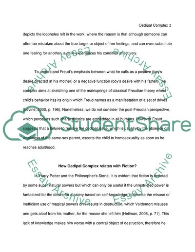 The Oedipal Complex in Fantasy Fiction