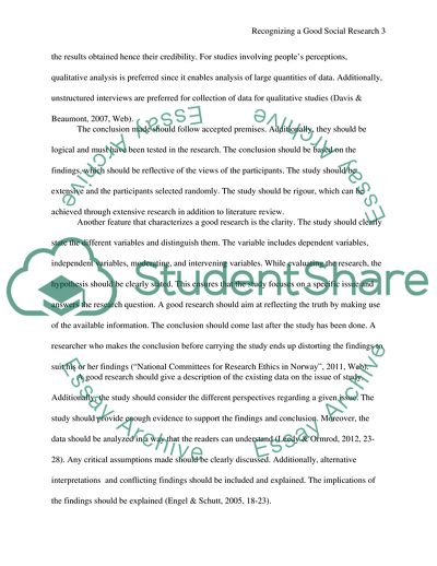 How to Recognize and Define a Good Social Research