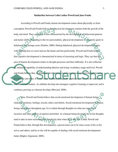 Similarities between Colin Luther Powell and Jane Fonda