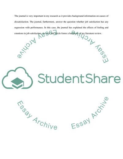 Employee job satisfaction in the UAE