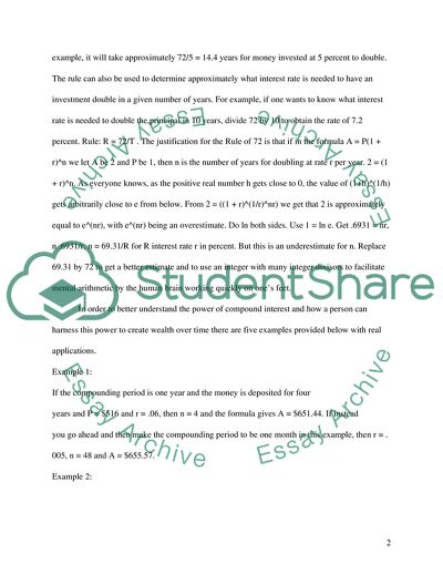 The Compound Interest and Mortgages