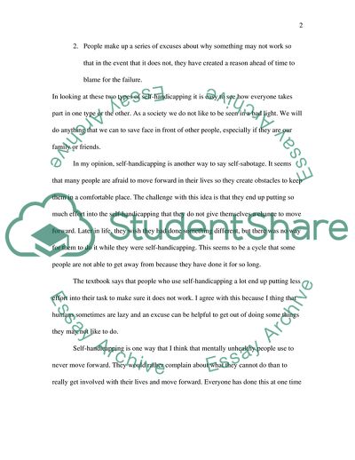 The Self: Self-handicapping