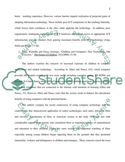 The Use of Communication Technology in Schools