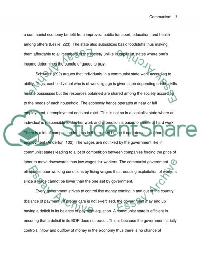 Communism vs capitalism essays