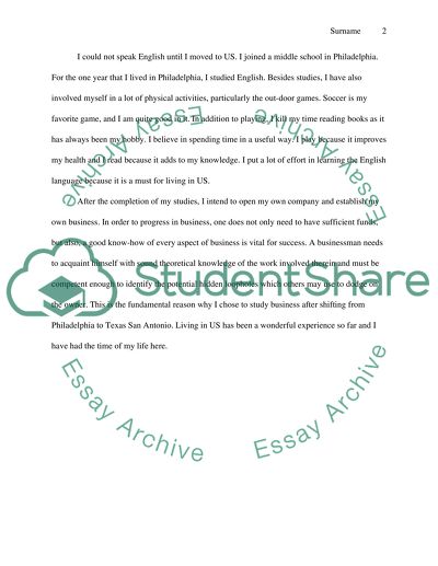 Studying Business after Shifting from Philadelphia to Texas San Antonio