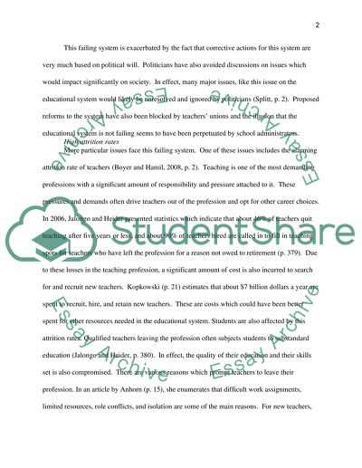 Repairing Americans Failing Education System