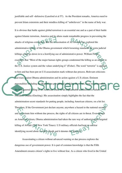 Can America Assassinate its Citizens Justifiably