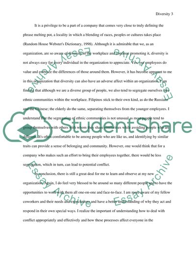 Diversity in Your Company or Organization