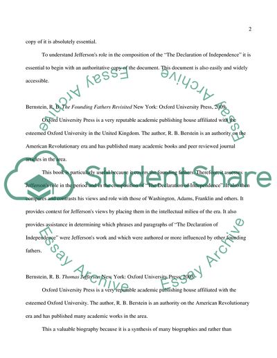 Thomas Jefferson and the Declaration of Independence