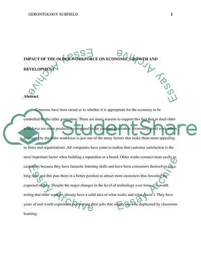 Impact of the Older Workforce