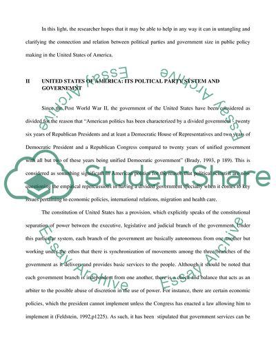 Political Parties and the Size of Government: Quantitative Approaches and Policy Analysis