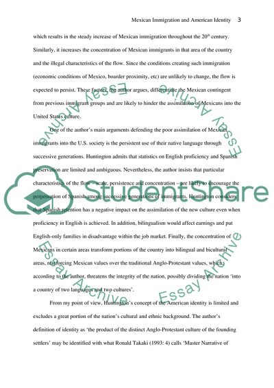 Mexican Immigration and American Identity