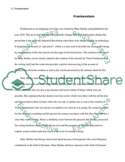 The Complexity of The Book Frankenstein written by Mary Shelle