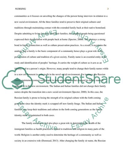 Heritage Assessment in Health Practices