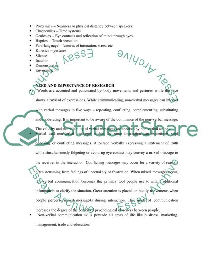 Development of Pprogram for Non-Verbal Communication Skills