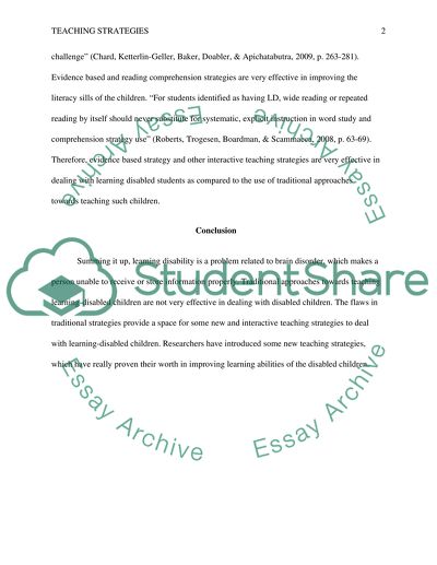 teaching disabled students essay