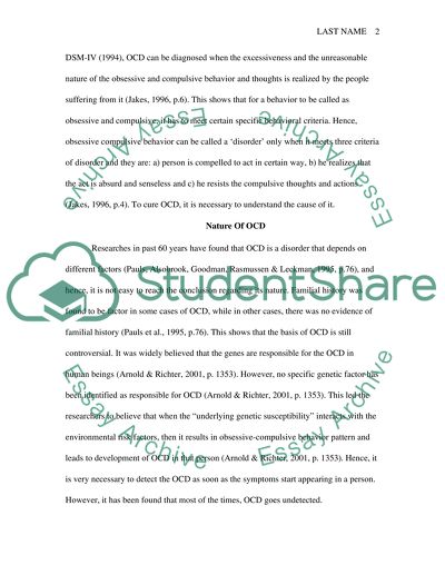 Obsessive-Complusive PD