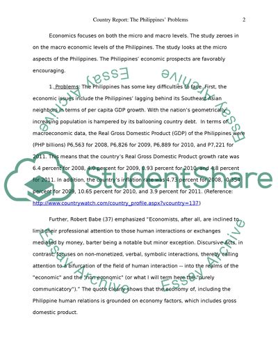 Economics thesis philippines
