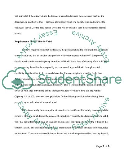 Requirements for a Will to Be Valid