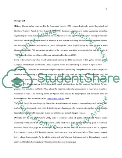 Qantas Airline Marketing Research