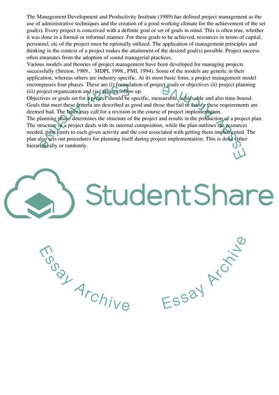 The Project Management Body of Knowledge