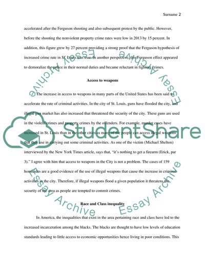 Reasons For The Increased Crime Rate In The City