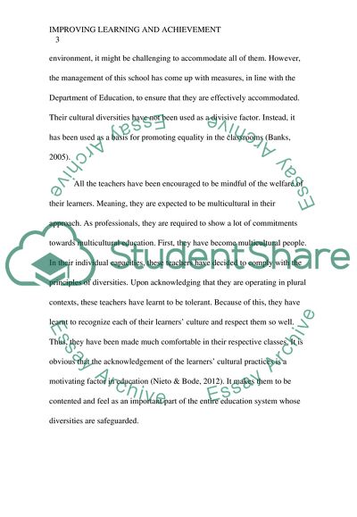 Improving Learning and Achievement