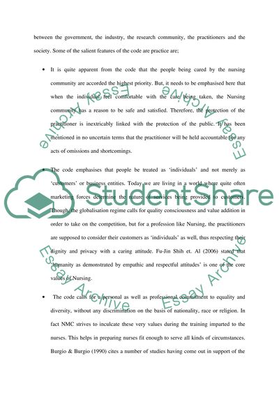 Nursing: Code of Practice