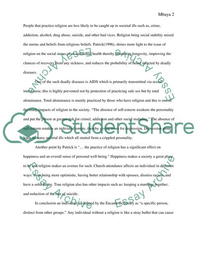 What kinds of Social control does religion has on an individual