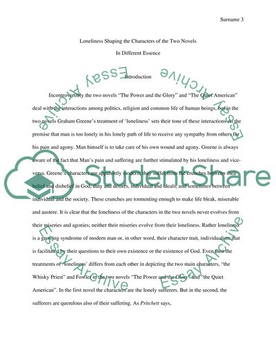 Loneliness Shaping the Characters of the Two Novels in Different Essence