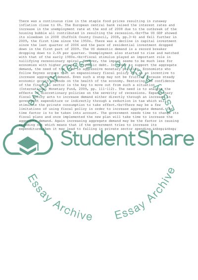 Macroeconomic Environment of Business - Limitations of the Use of Fiscal Policies