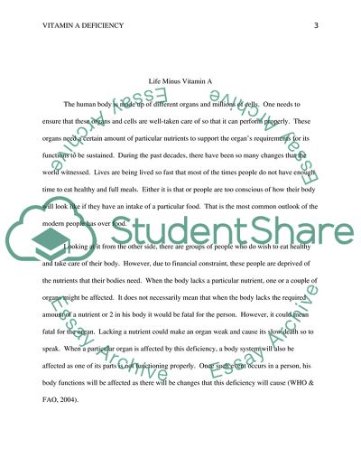 Life Minus Vitamin A