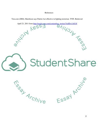 Suggestions for Combating Terrorism