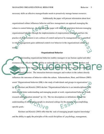 The Process of Analyzing Human Behavior in a Group or Organizational Setting