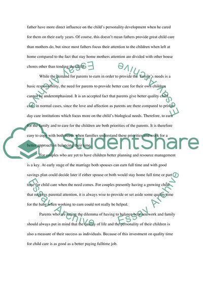 Molding a Good Personality through Better Parenting