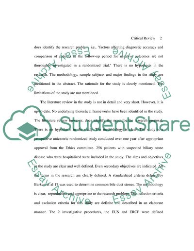 Comparison of EUS and ERCP in diagnosis of bile ducts stone