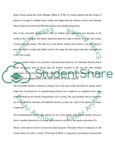 The benefits and harmful of plastic