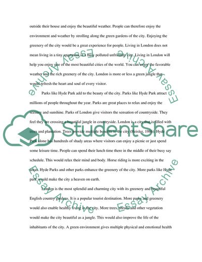 Go Green - to Make London More like a Jungle