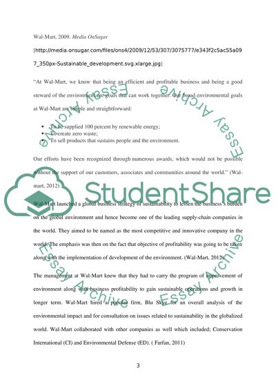 Sustainable Operations in Wal-Mart