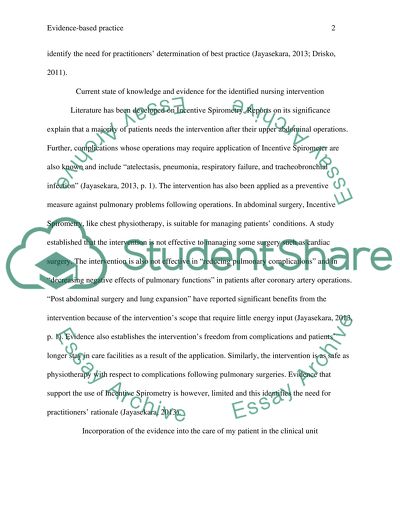 Evidence Based Practic- Incentive Spirometry