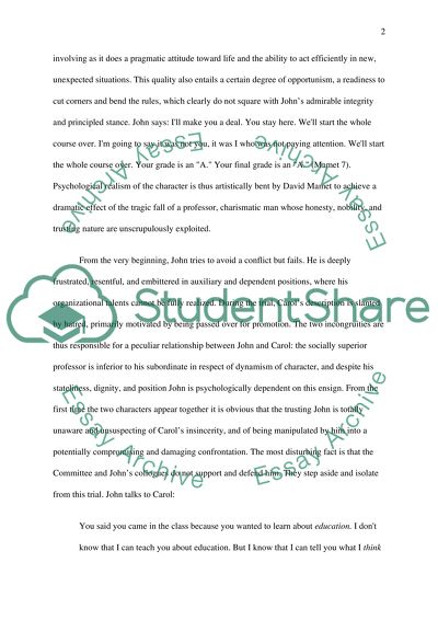 Oleanna by David Mamet