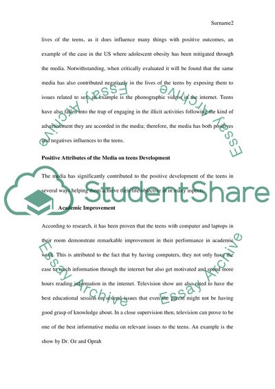 What specific impact does the media have on the development of