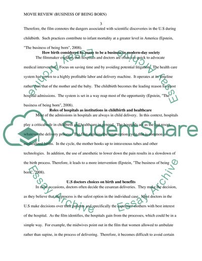 Movie review (business of being born)