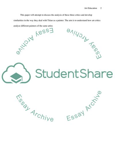 Art Criticism as the Art Education