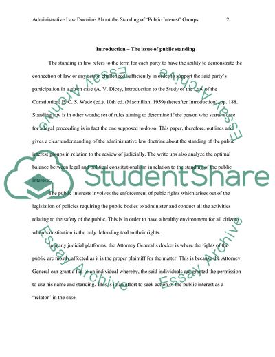 Administrative Law Doctrine