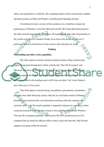Windows and Macintosh Operating Systems
