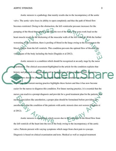 Aortic Stenosis by Dugdale, Chen, and Zieve