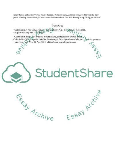 Colonialism and imperialism