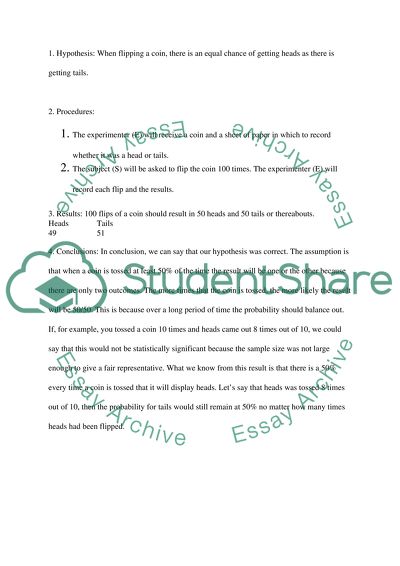Hypothesis When Flipping a Coin